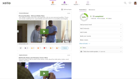 Student dashboard in Xello. The To-Do list is open. The student has completed several tasks and has a couple in review